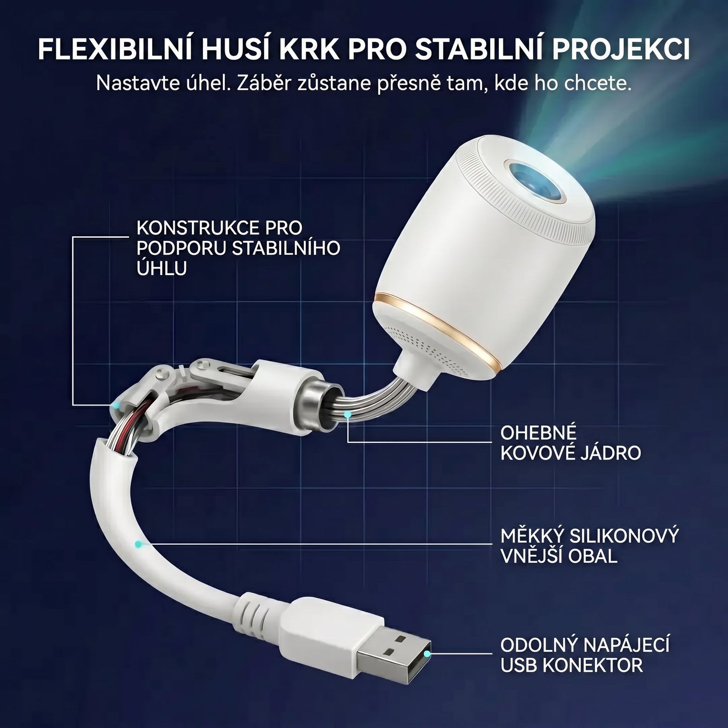 ⏰ Poslední den akce! 🔥 – SCNDR® Noční projektor – Chytrý holografický projektor hvězd ✨